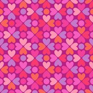 Floral vector seamless pattern Red green black and white
