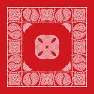 Red paisley bandana N2