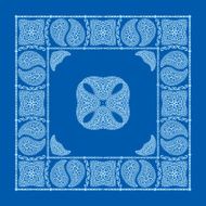 Blue paisley bandana