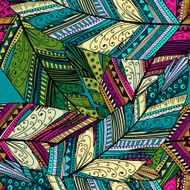 Seamless pattern with colorful abstract flowers N2