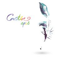 beautiful delicate feather painted in watercolor N15