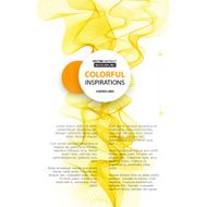 Abstract smoky waves background Template brochure design N15