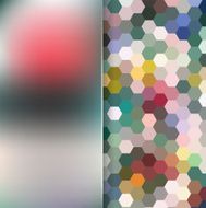 abstract background consisting of hexagons and matt glass N44