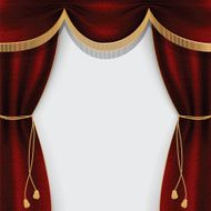 Theater curtain decorated with fringe and tassels N2