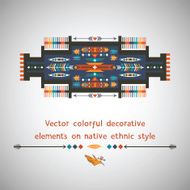 Colorful decorative element on native ethnic style N3