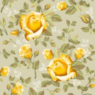 Retro flower seamless pattern - roses
