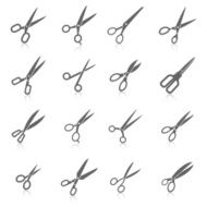Scissors icons set N2