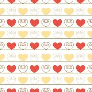 Vintage seamless pattern with hearts N8