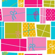 Gift Box Holiday Seamless Pattern Background Vector Illustration N7