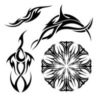 Vector Set of Tribal Tattoo N5