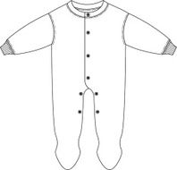 Plain Babies Sleep Suit N2