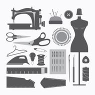 Vector sewing equipment and needlework N2