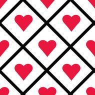 Valentine Seamless Hearts Pattern Vector Illustration N3