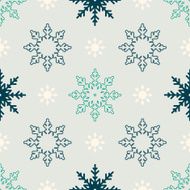 Snowflake winter seamless pattern