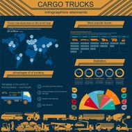 Cargo transportation infographics trucks N3