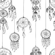 Seamless illustration with dream catchers N8