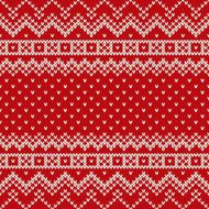 Nordic traditional Fair Isle style seamless knitted pattern N4