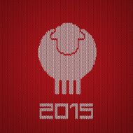 Knitted sheep New Year