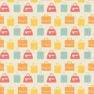 Sale background with shopping bags pattern