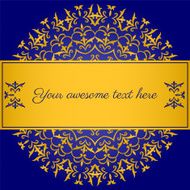 oriental border blue card