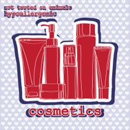 set of cosmetics sticker N6