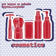 set of cosmetics sticker N7