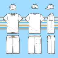 Men&#039;s t-shirt cap and swim shorts set N2