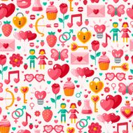 Cute Valentine seamless pattern N2