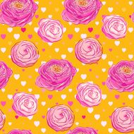 Seamless pattern with blooming flowers N3