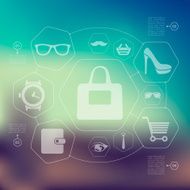 fashion infographic with unfocused background N117