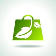 Green briefcase with save energy