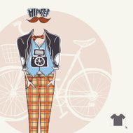 Hipster Background In Retro Style N11