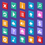 Game flat icons