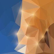 Abstract bright shining polygonal triangular background with glaring lights N2