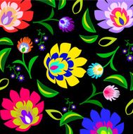 Traditional folk floral pattern N7