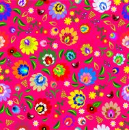 Traditional folk floral pattern N8