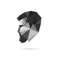 Man head abstract isolated on a white backgrounds N2
