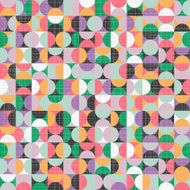Retro seamless pattern with circles