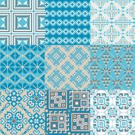 9 retro seamless ornaments N20