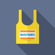 Singlet Of Marathon Runner Vector Illustration