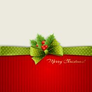 Christmas decoration with holly leaves