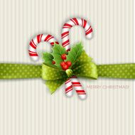 Christmas decoration with holly leaves N2