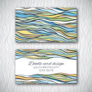 Abstract doodle business card template N13