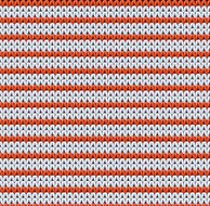 Detailed knitted striped red-and-white pattern