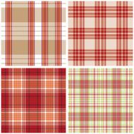 Vector tartan textile texture set N8