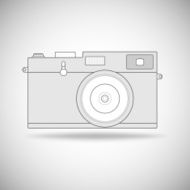 Retro photo camera outline