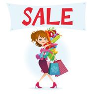 Woman Carrying Shopping