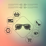 fashion infographic with unfocused background N119