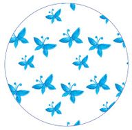 pattern with blue butterflies watercolor
