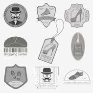 Set of vintage fashion and clothes style logos N7